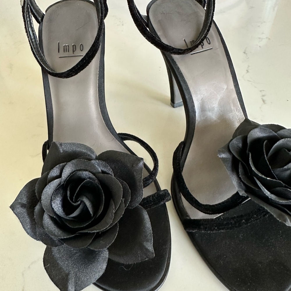 Impo Black Floral Heeled Sandals - Picture 8 of 8